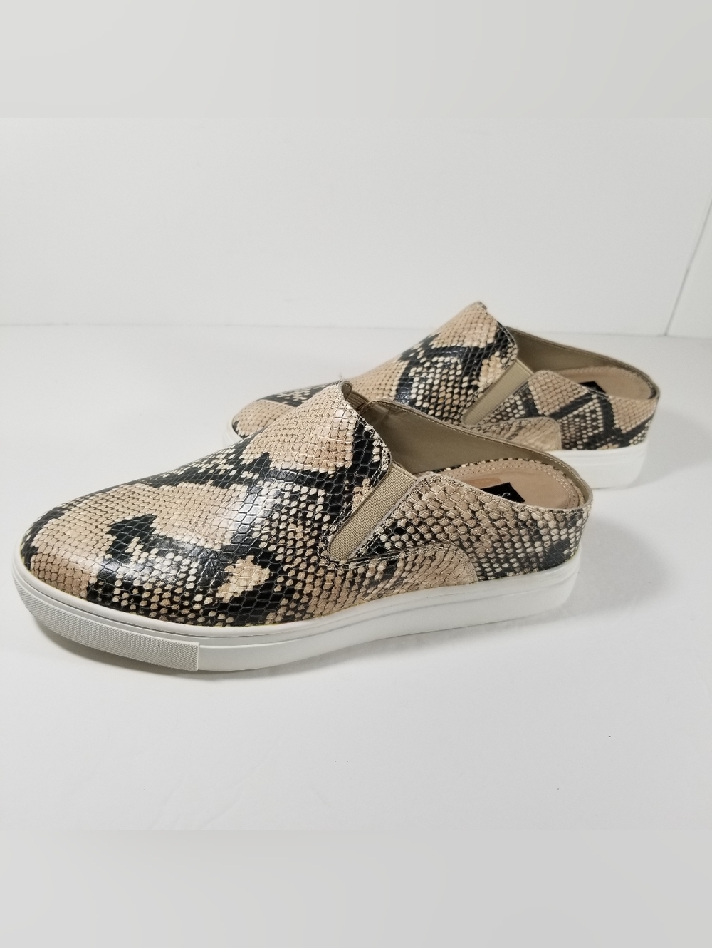 Steven by Steve Madden Women's 8M CLAUDINE Slide Shoes Mules Green Tan Snake - Picture 4 of 7
